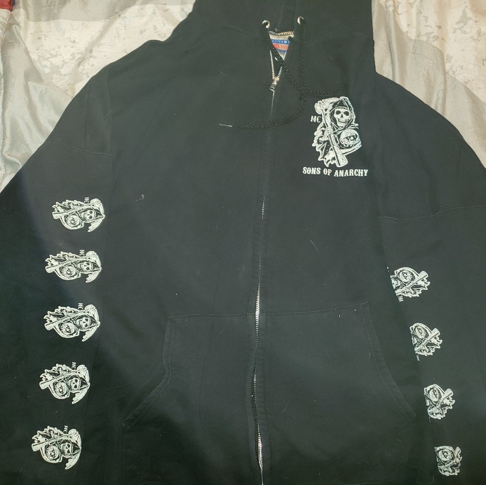 Sons of anarchy zipper hoodie